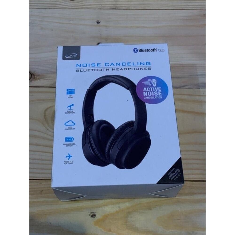 iLive Bluetooth Active Noise Cancellation Headphones, IAHN40, Black